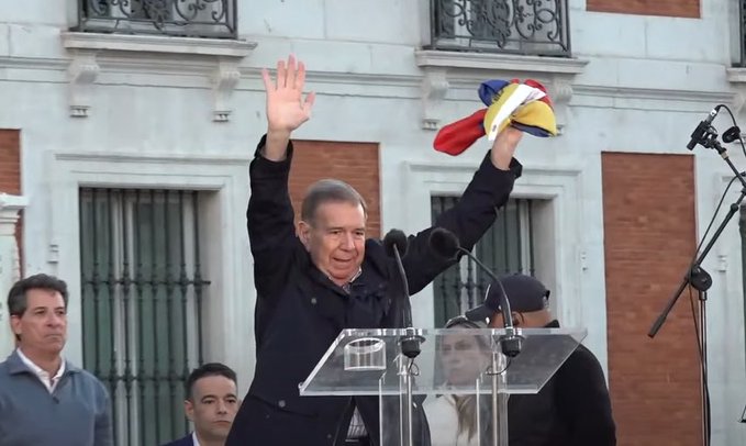 Edmundo González Urrutia acudió a concentración de opositores en Madrid