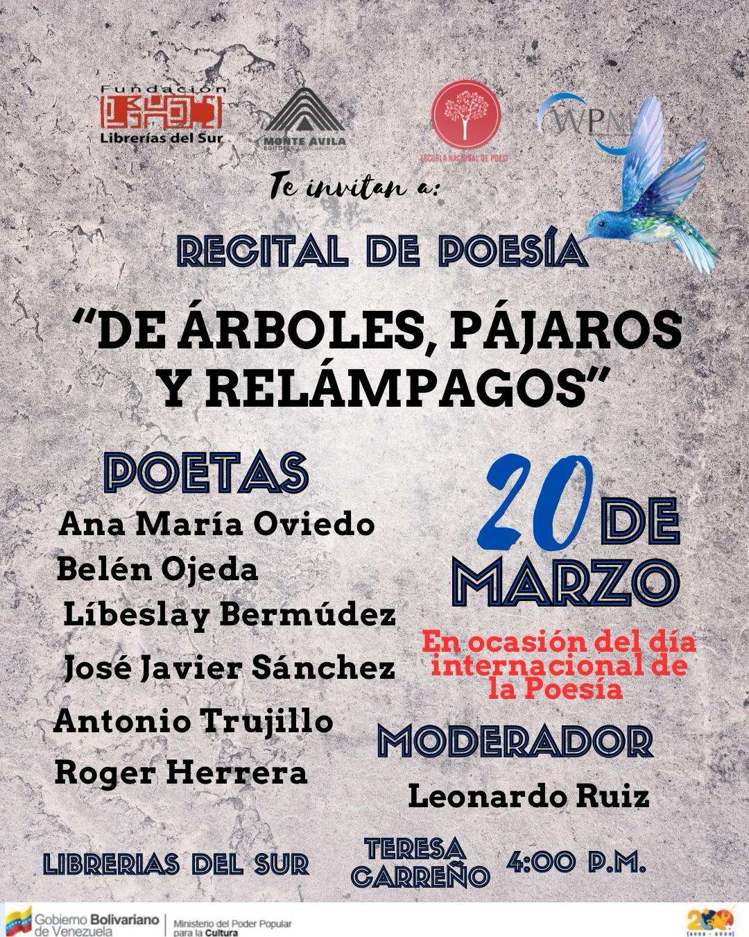 Poetas se preparan para celebrar su día en Caracas