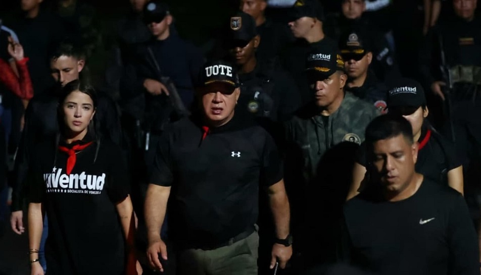 Diosdado Cabello encabezó trote la madrugada de este viernes 29 de agosto