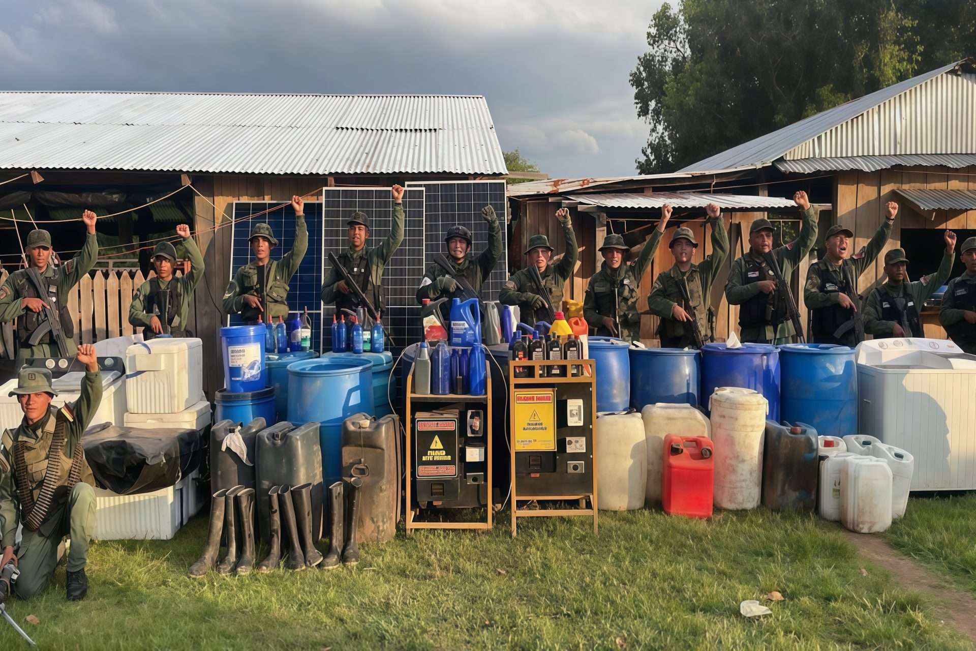 La Fanb destruyó base de narcos asentada en finca