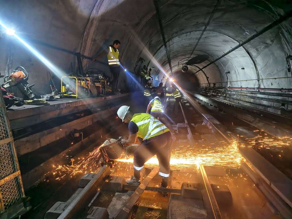 Metro Los Teques culminó trabajos de alto impacto en el túnel Carrizalito